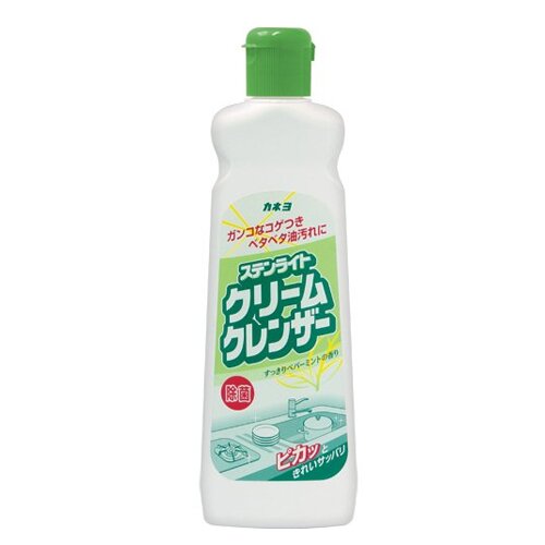 Kaneyo - Чистящий и полирующий крем с антибактериальным эффектом с ароматом мяты, бутылка 400 г. (210117)